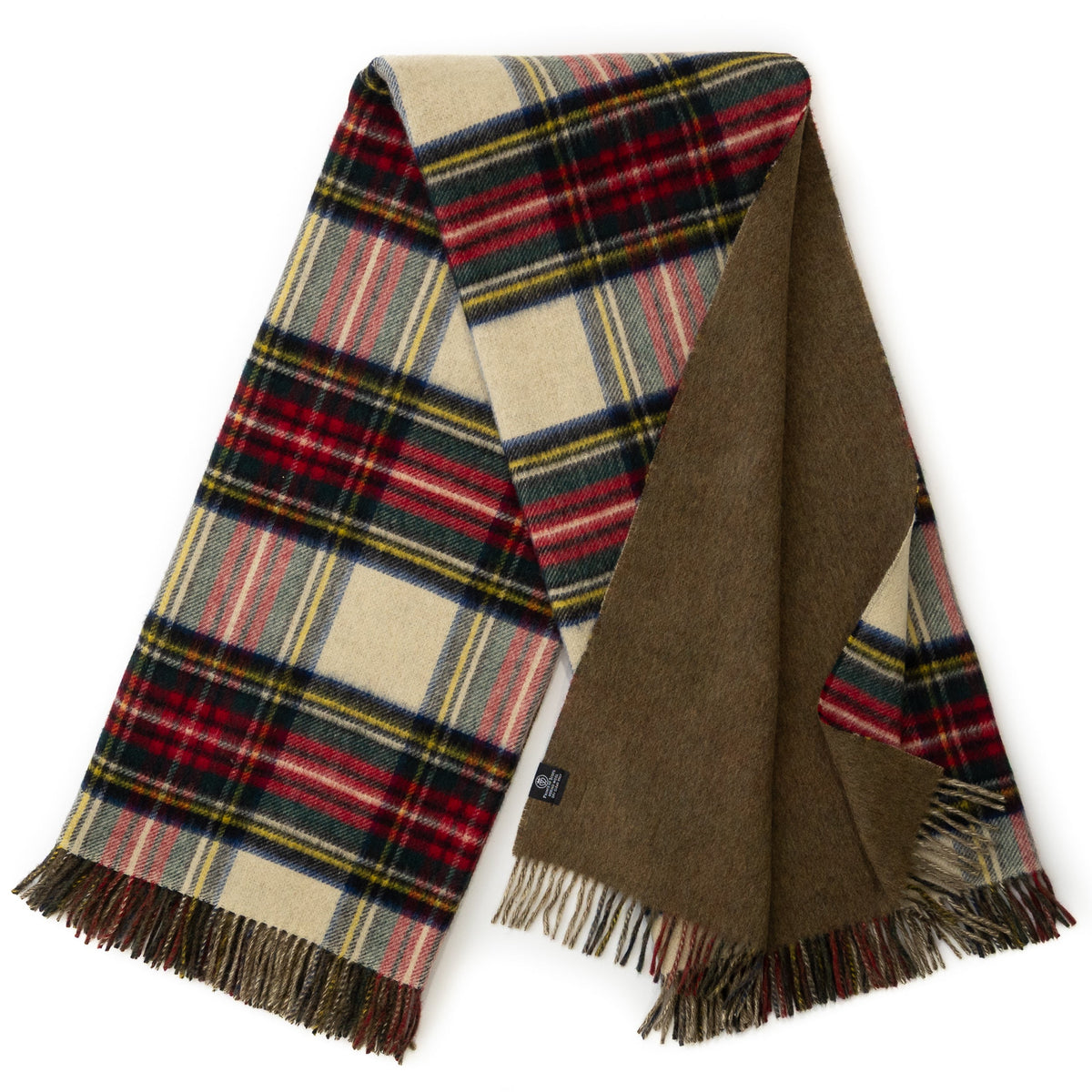 Prince of Scots Double Merino Wool Reversible Throw – Antiqued Dress Stewart Tartan