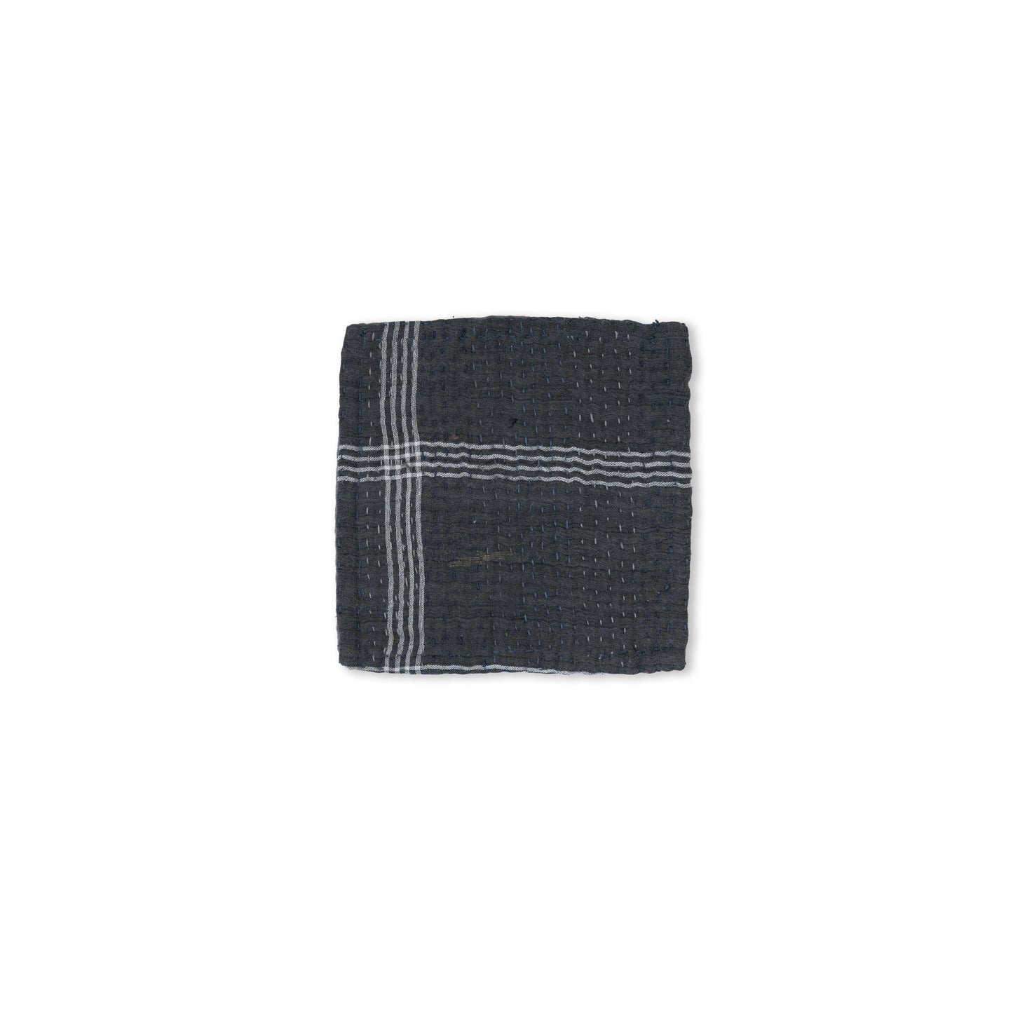 Landscape Handmade Kantha Coaster - Black (Set of 2)