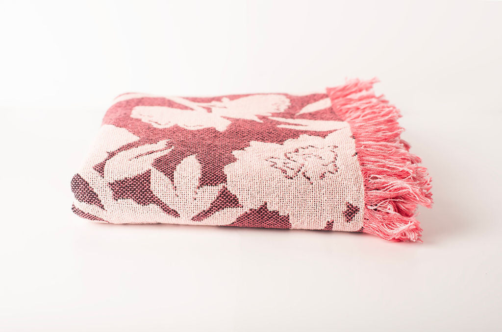 Addy Floral Jacquard Throw Blanket