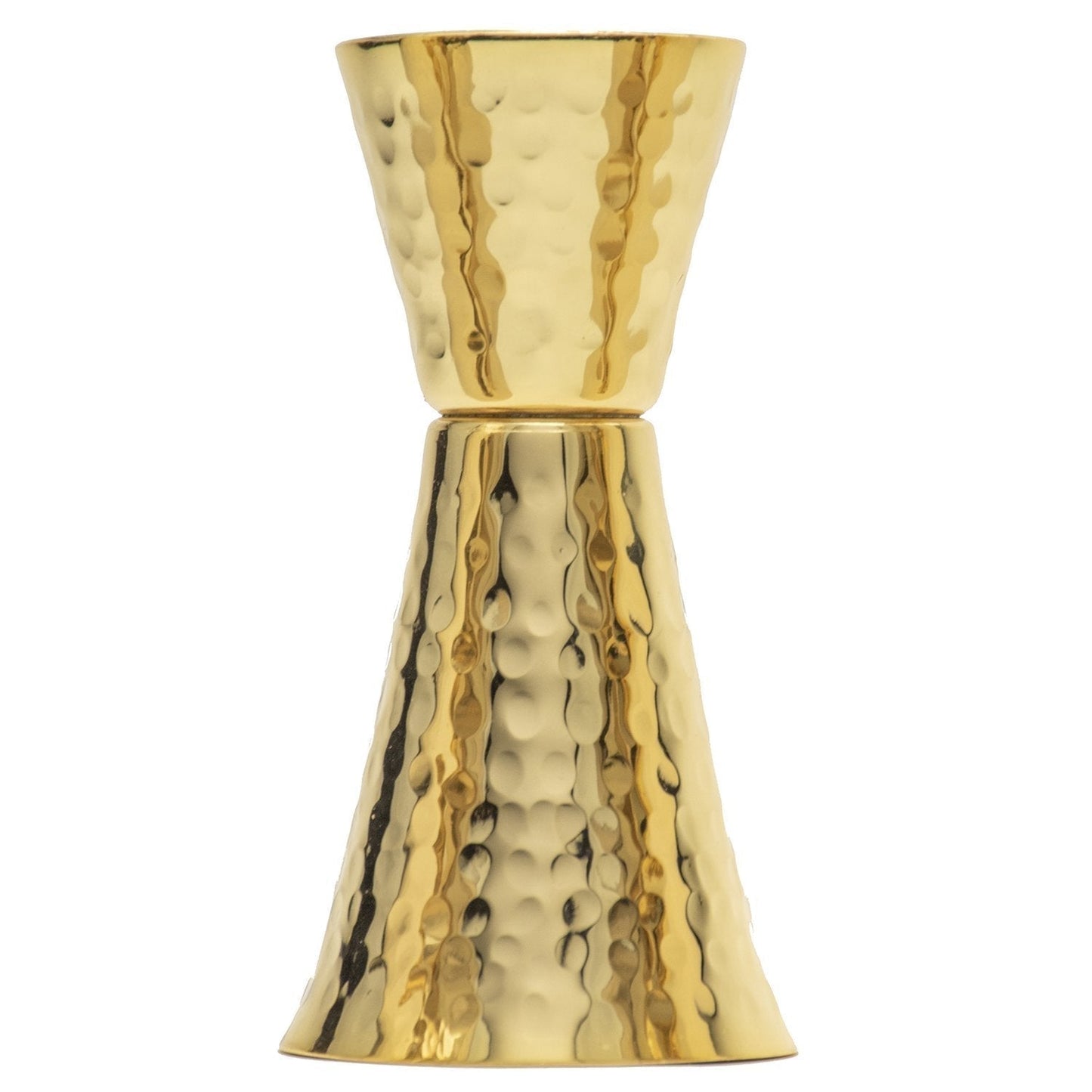 24K Gold Plate Hammered Solid Copper Jigger