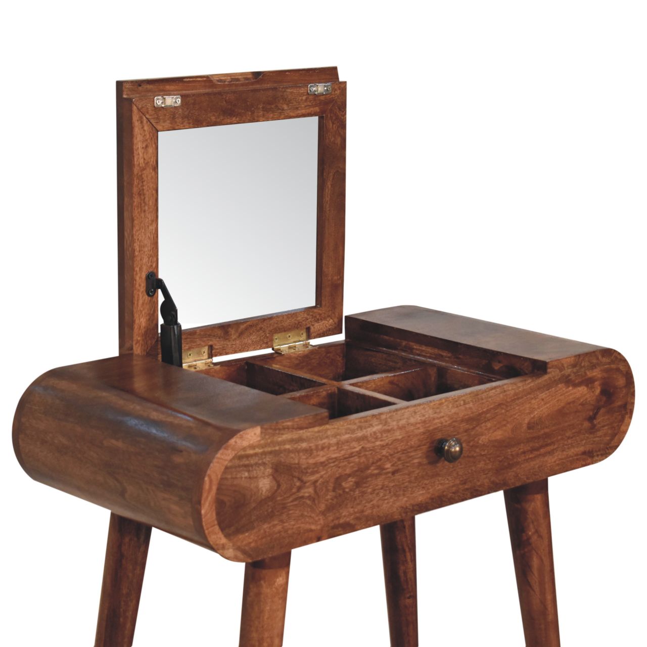 Solid Wood Mini Honey Caramel Dressing Table