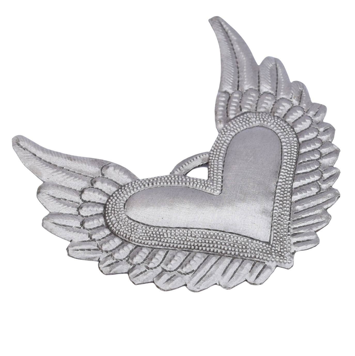 Handmade Haitian Heart with Wings – Fair Trade Metal Art
