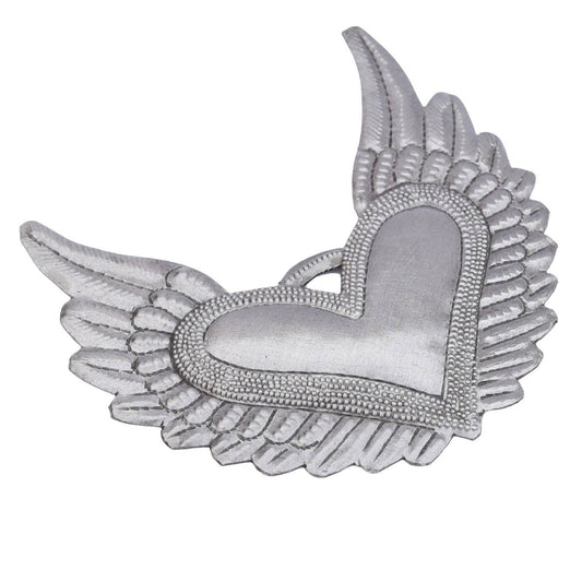 Handmade Haitian Heart with Wings – Fair Trade Metal Art