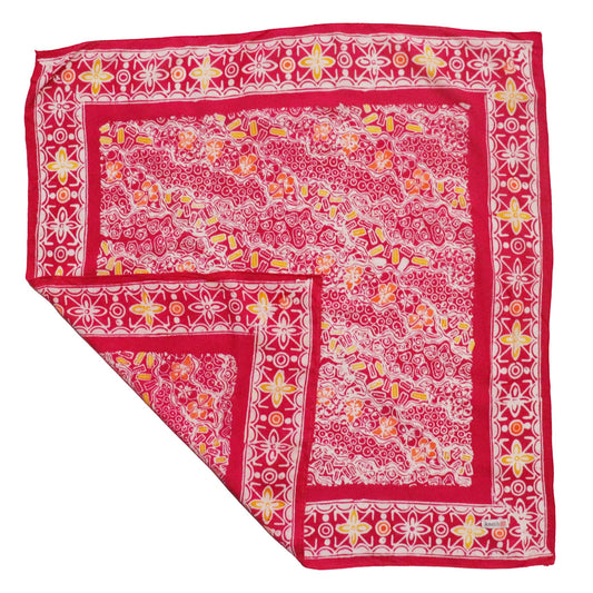 Hand Dyed Batik Bandana, 100% Soft Cotton, Magenta Magic, Pink
