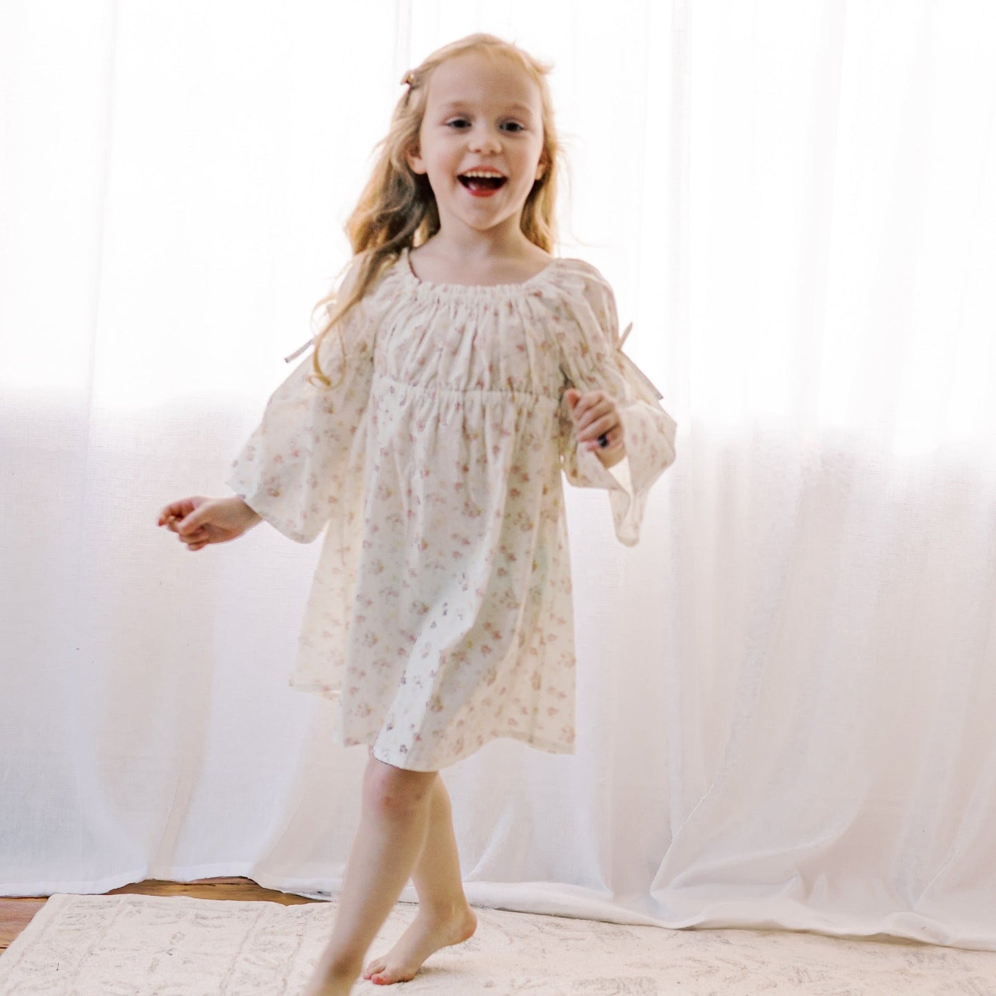 Kennedi Dress | Spring Petal |Bell Sleeve