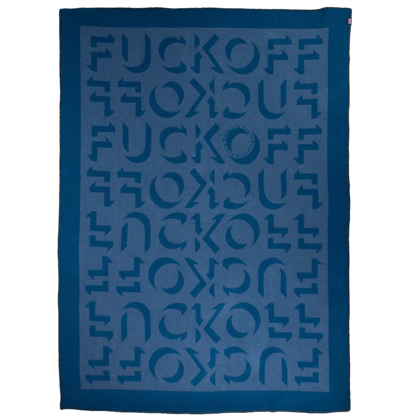 Prince of Scots Merino Wool Fleece Throw - Blue Expletive