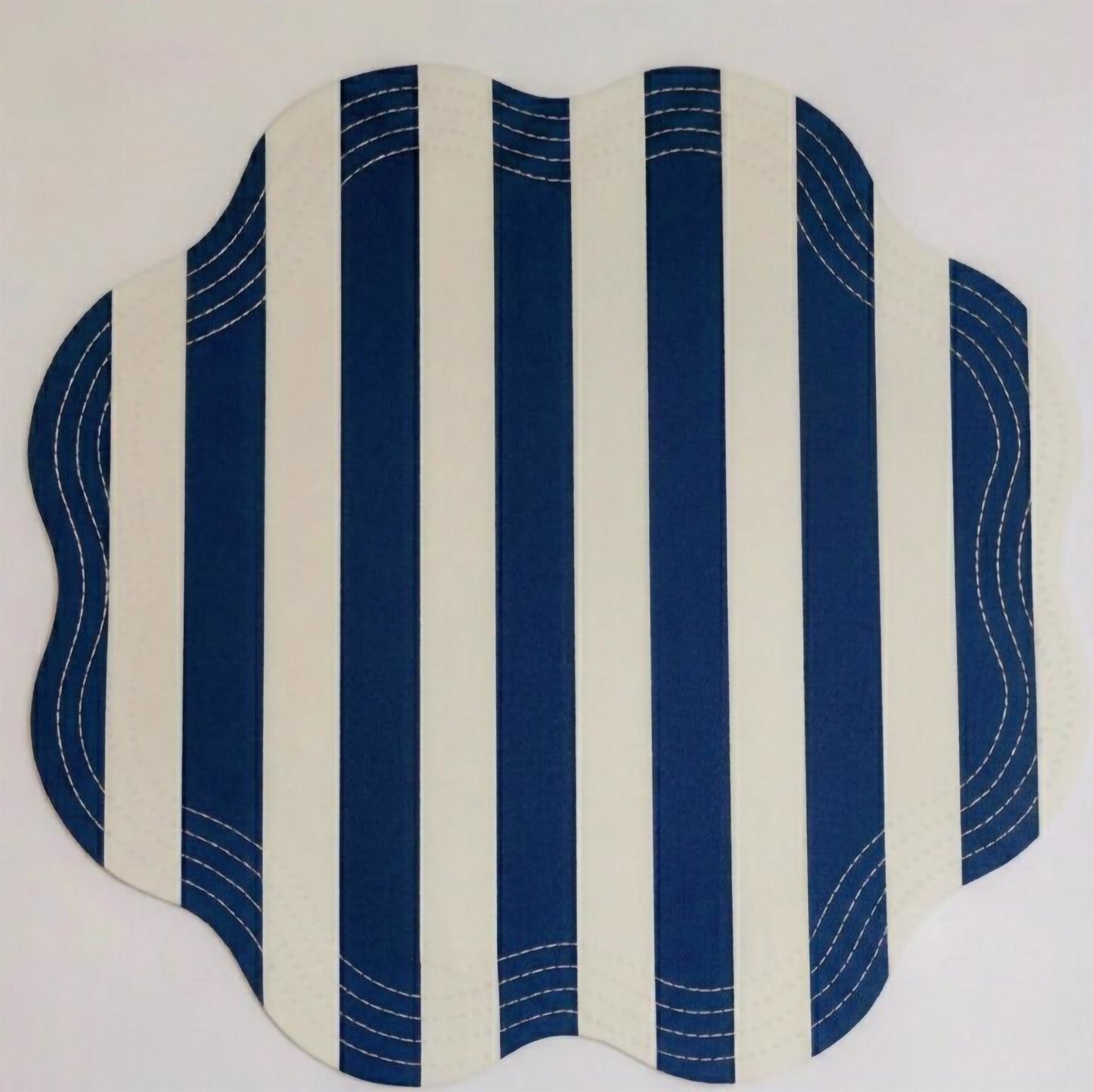 Retro Striped Faux Leather Placemat