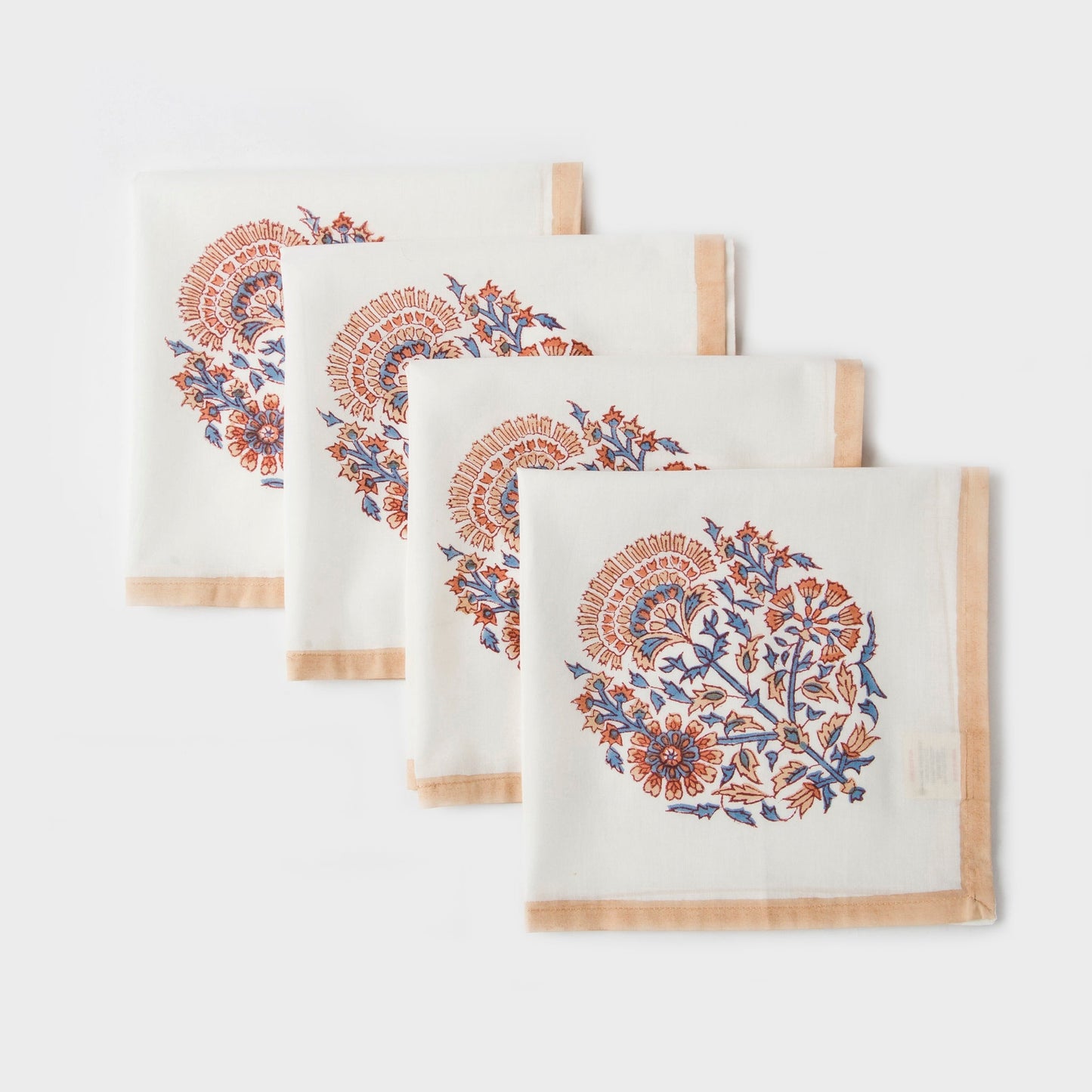 Saffra Hand Block Printed Napkins Set of 4
