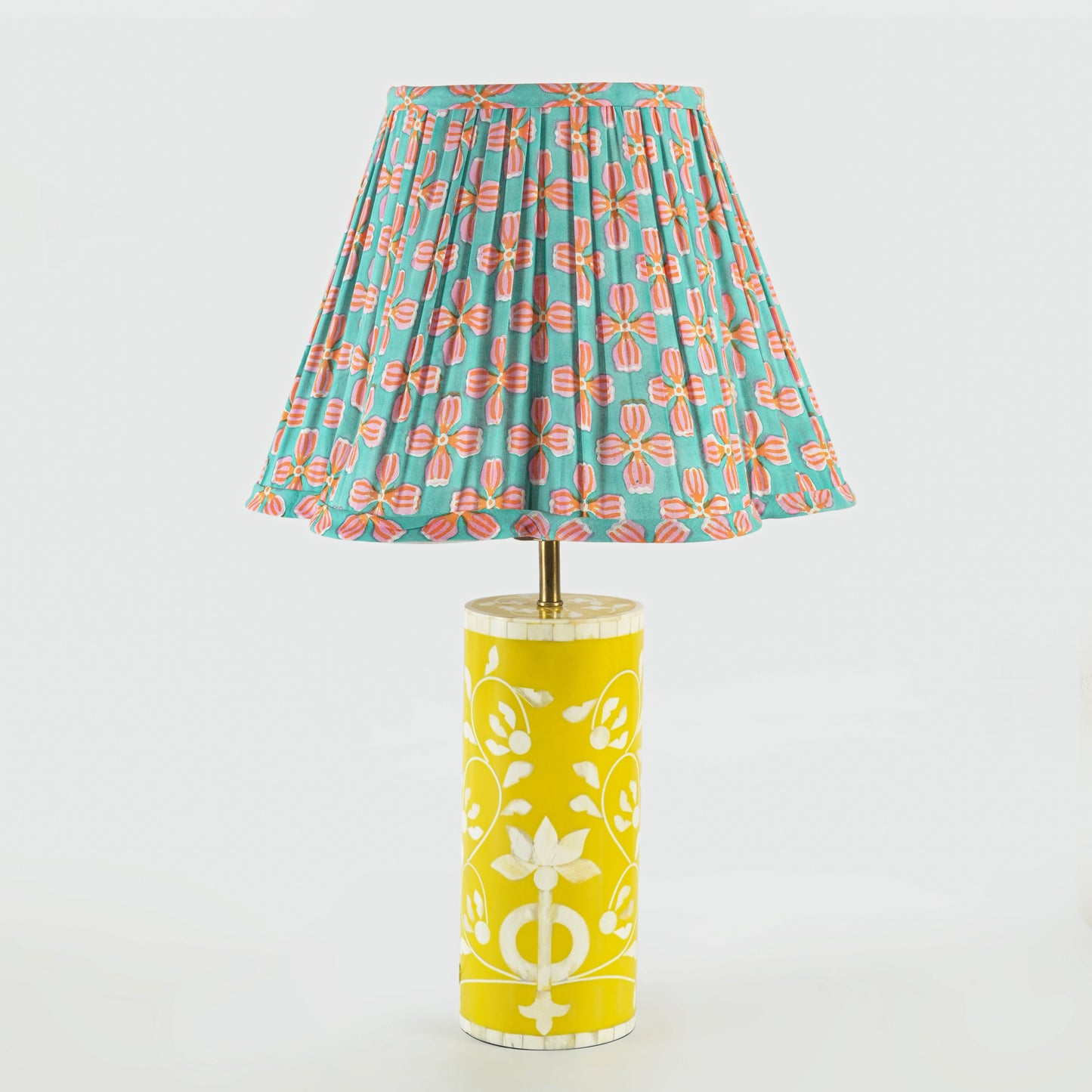 Floral Vines Bone Inlay Table Lamp Base