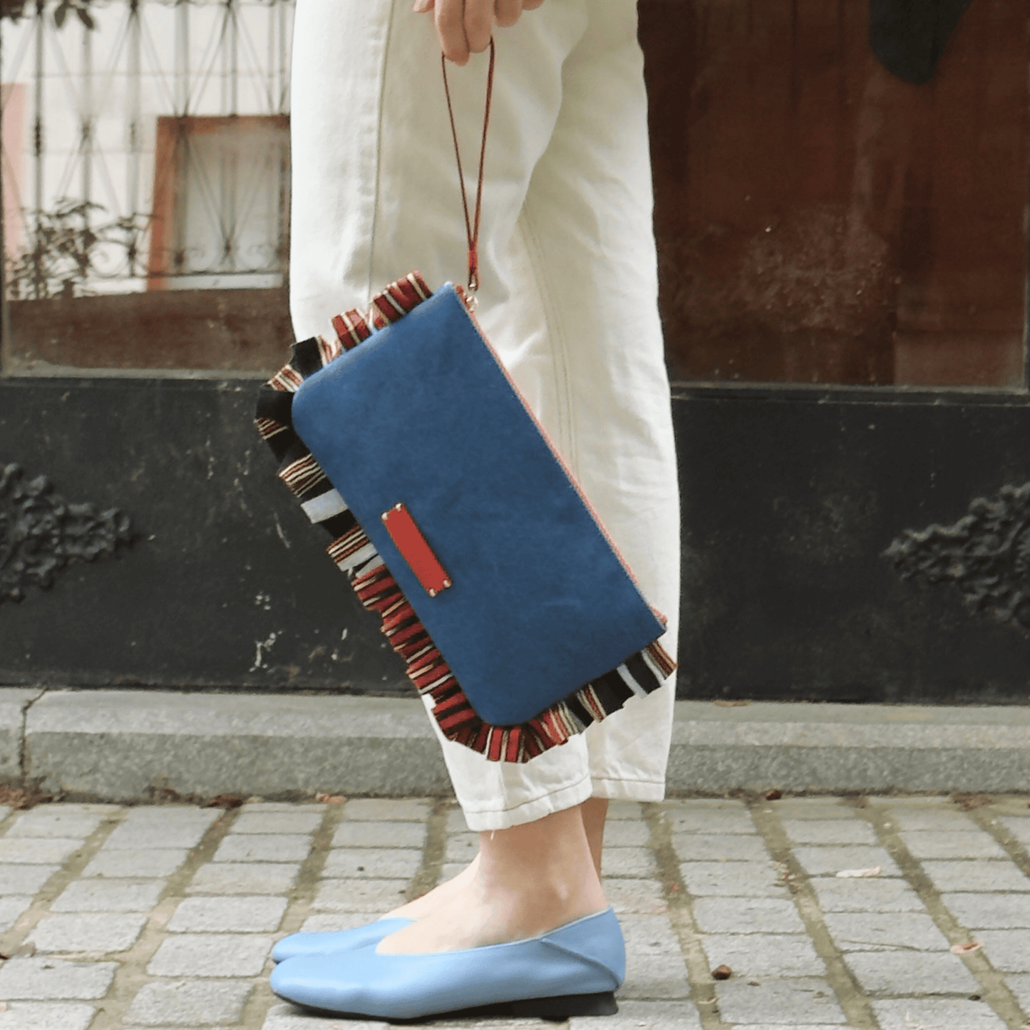 Medi - Denim Clutch Bag