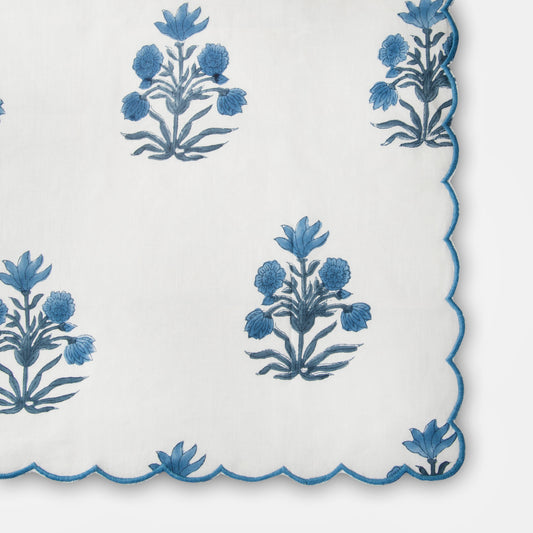 Azure Handblocked Napkin Set