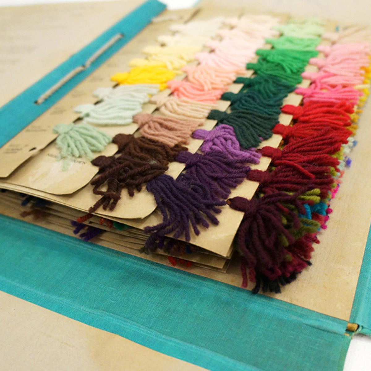 Wooden Twine Holder with Jute Ball in Petrol Blue