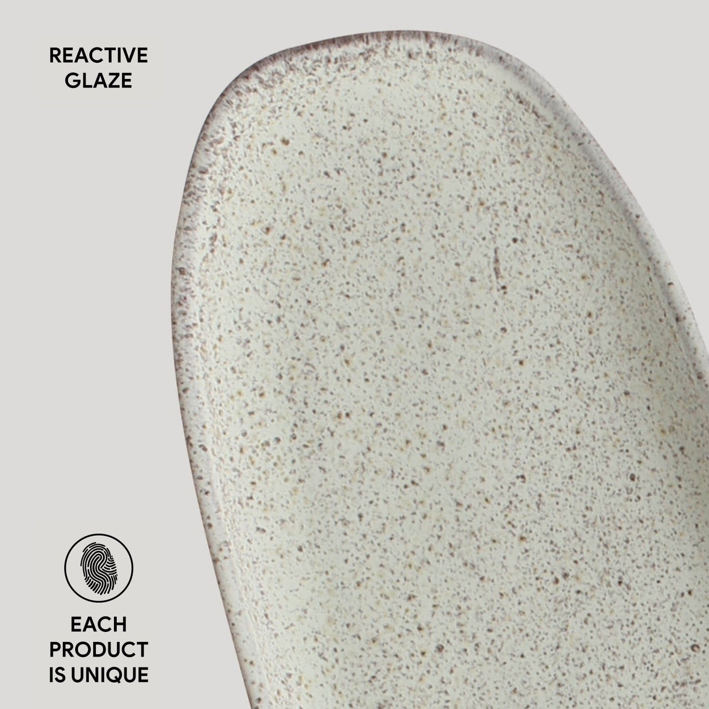 Shallow Organic Oval Platter Large Set of 4