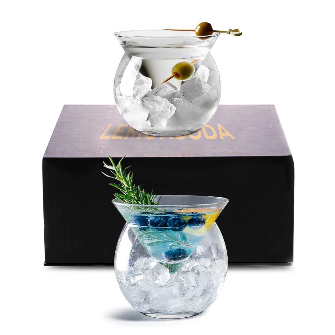 Stemless Martini Glasses With Chiller