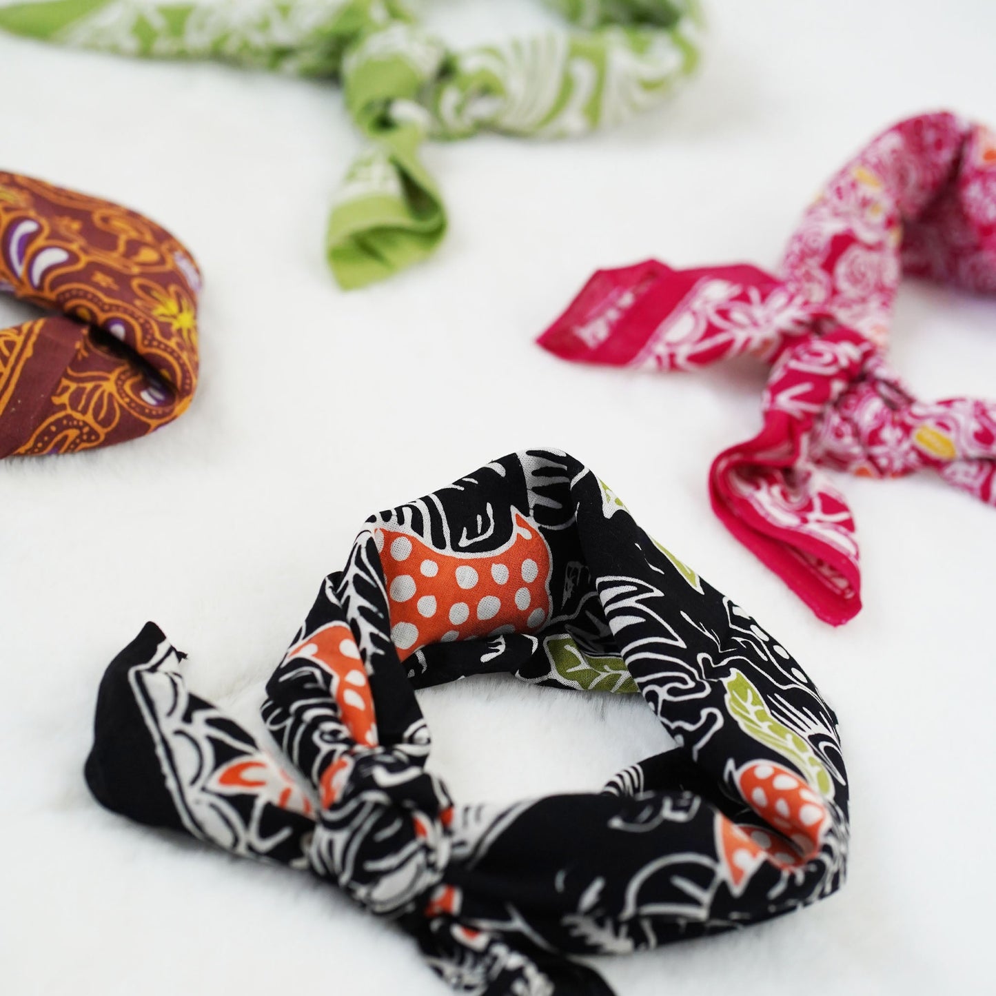 Hand Dyed Batik Bandana, 100% Soft Cotton, Magenta Magic, Pink