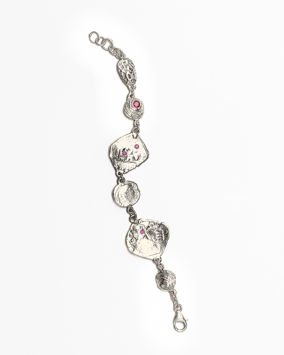 Coin and Limpet Ruby Bracelet