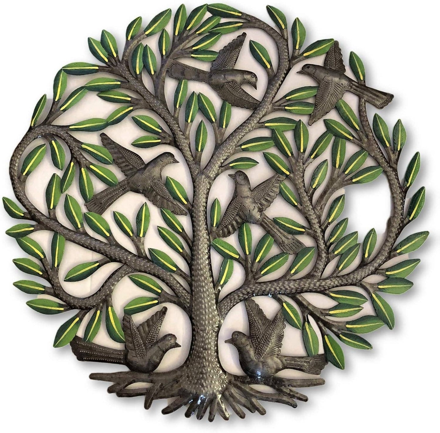 23" Haitian Metal Colorful handmade Tree of Life Wall Decor
