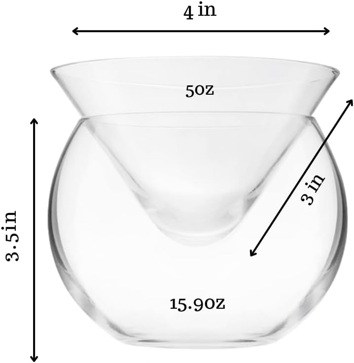 Stemless Martini Glasses With Chiller