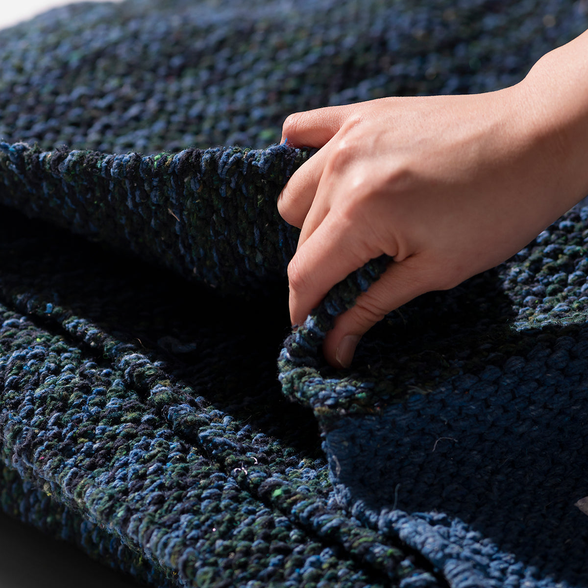 Handloomed Recycled Yarn Rug