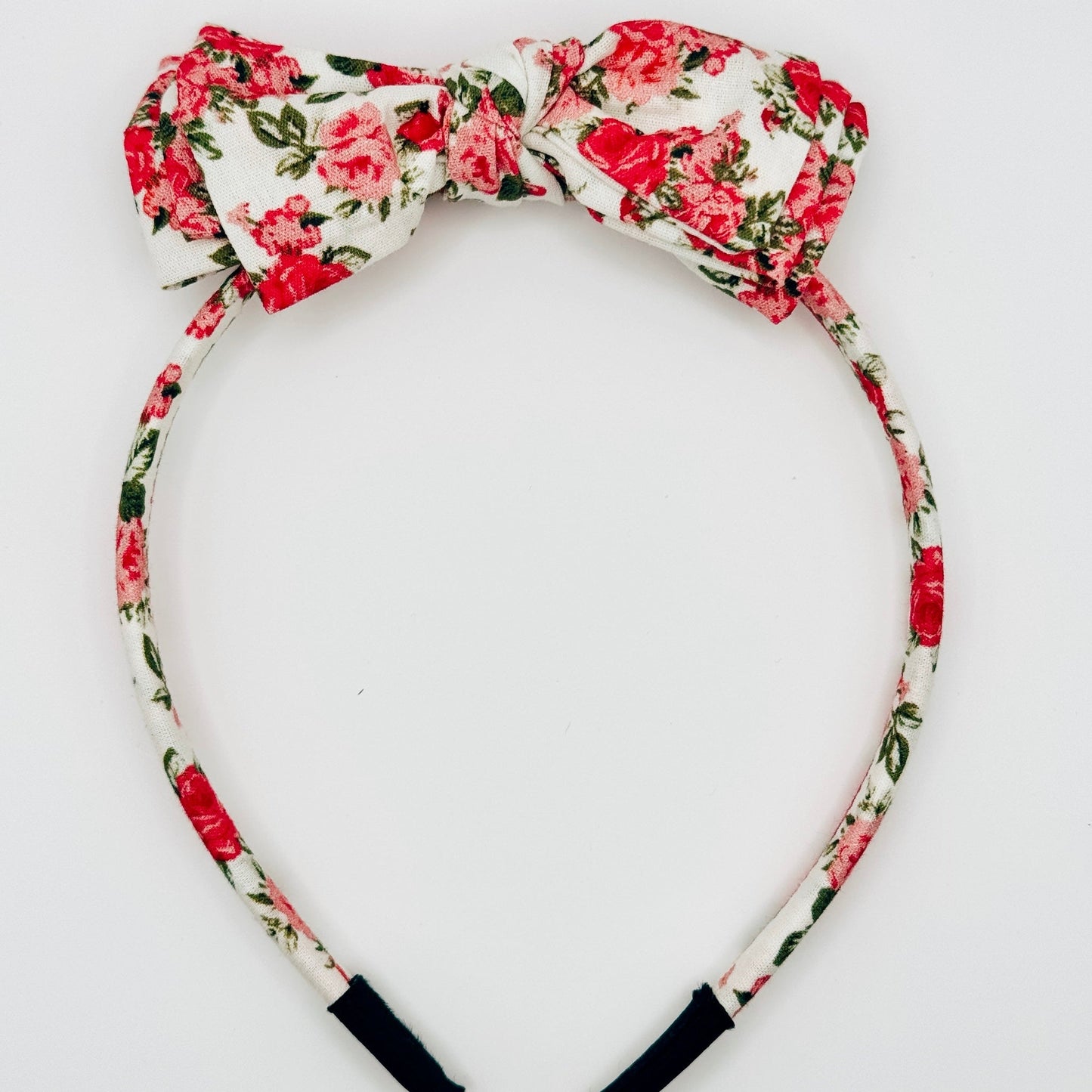 Three Little Bows Headband-Roses Rouge