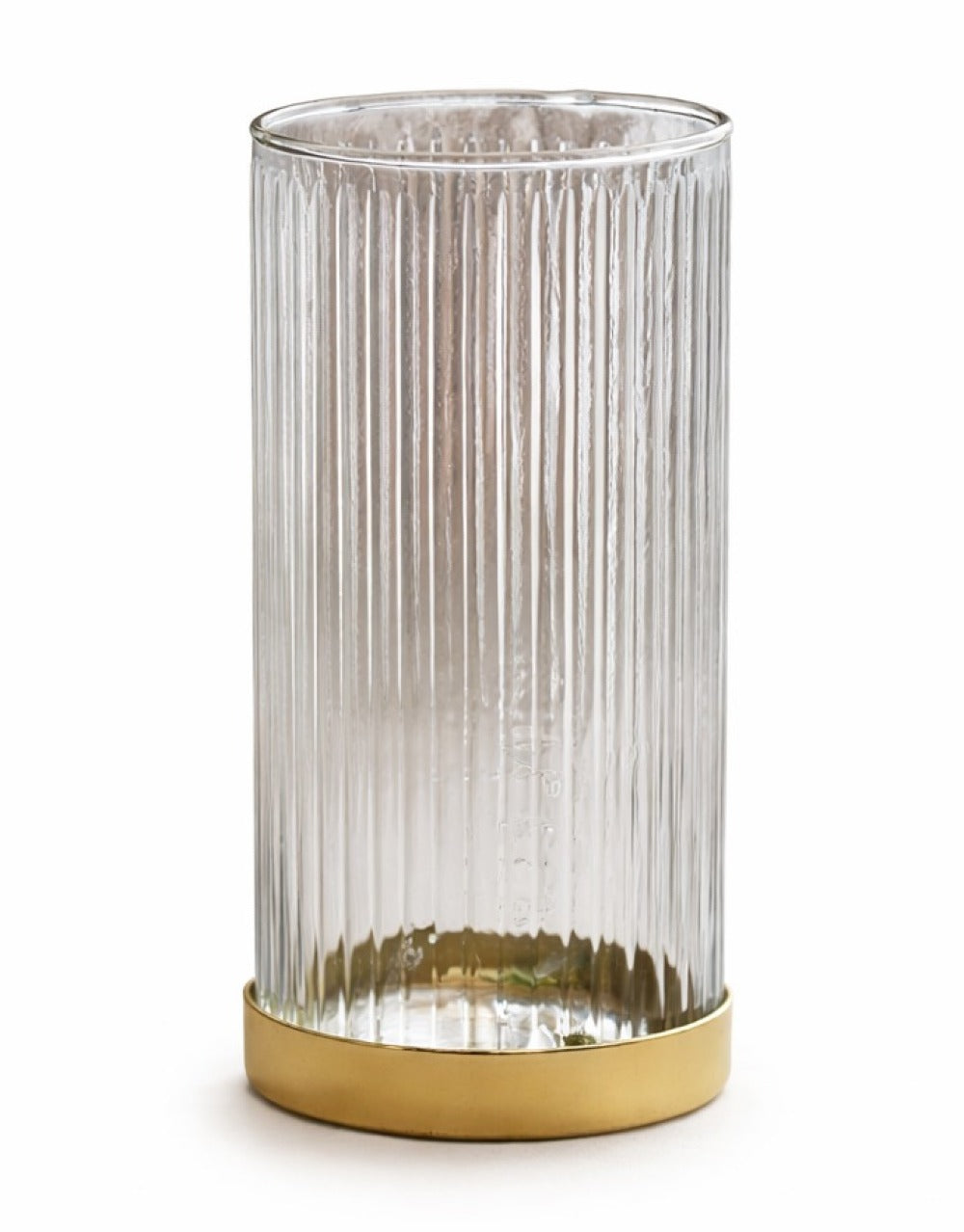 Fluted Glass Vase/Planter, Medium