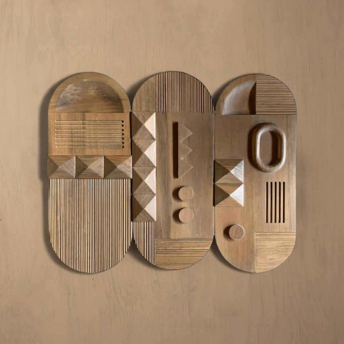 Planos Wooden Wall Art - set of 3