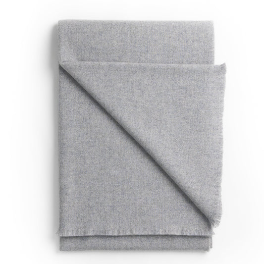 Luxury Cashmere Throw - Silver