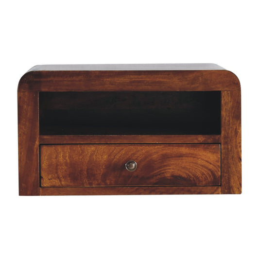 Chunky Chestnut Floating Bedside Table
