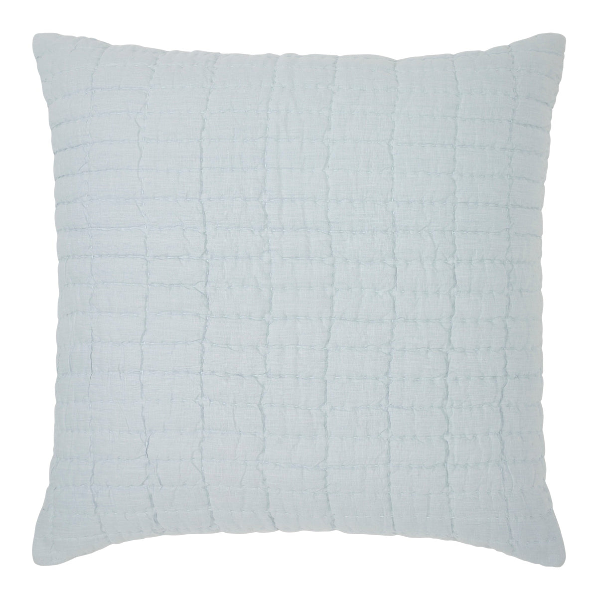 Logan Grid European Linen Quilt Sham