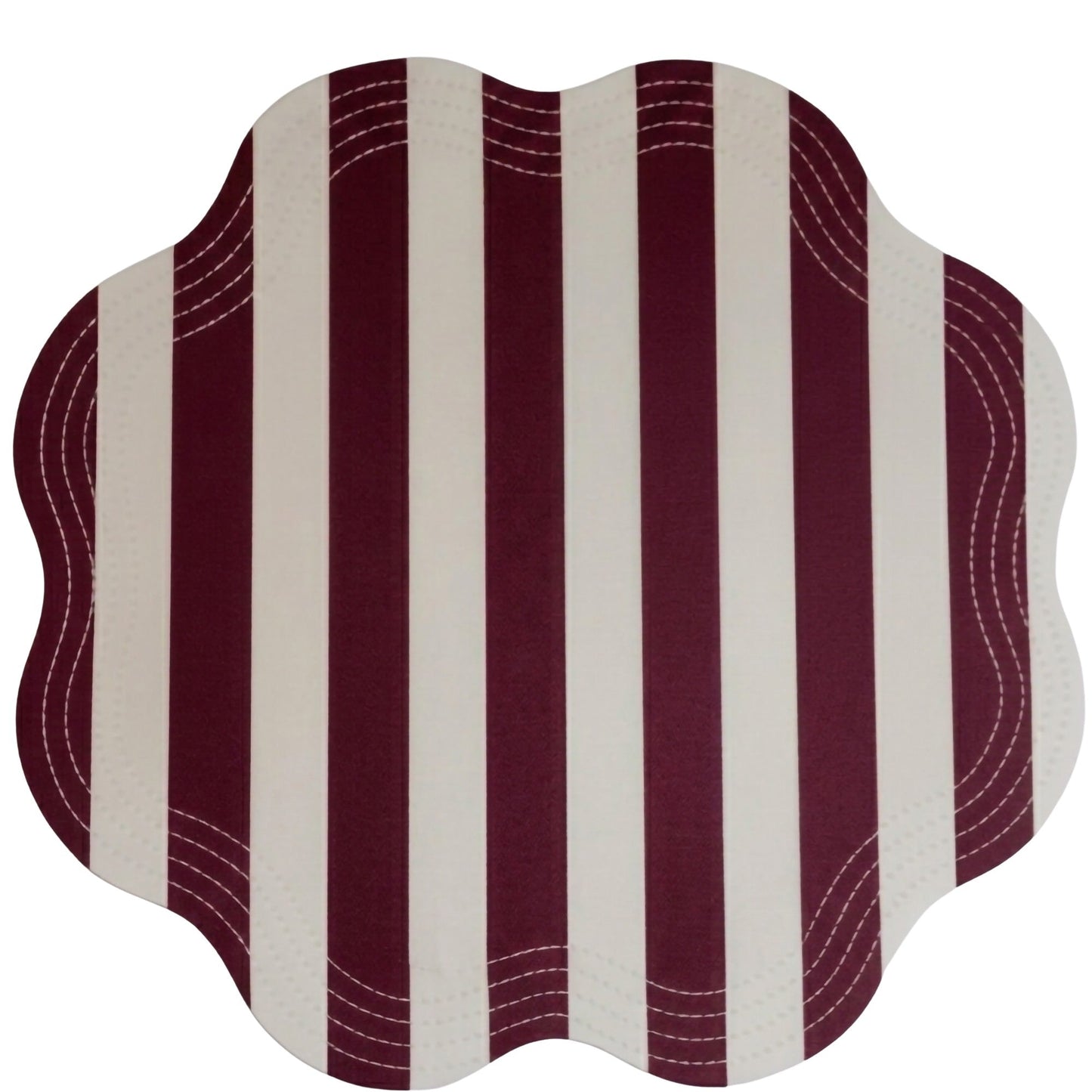 Retro Striped Faux Leather Placemat