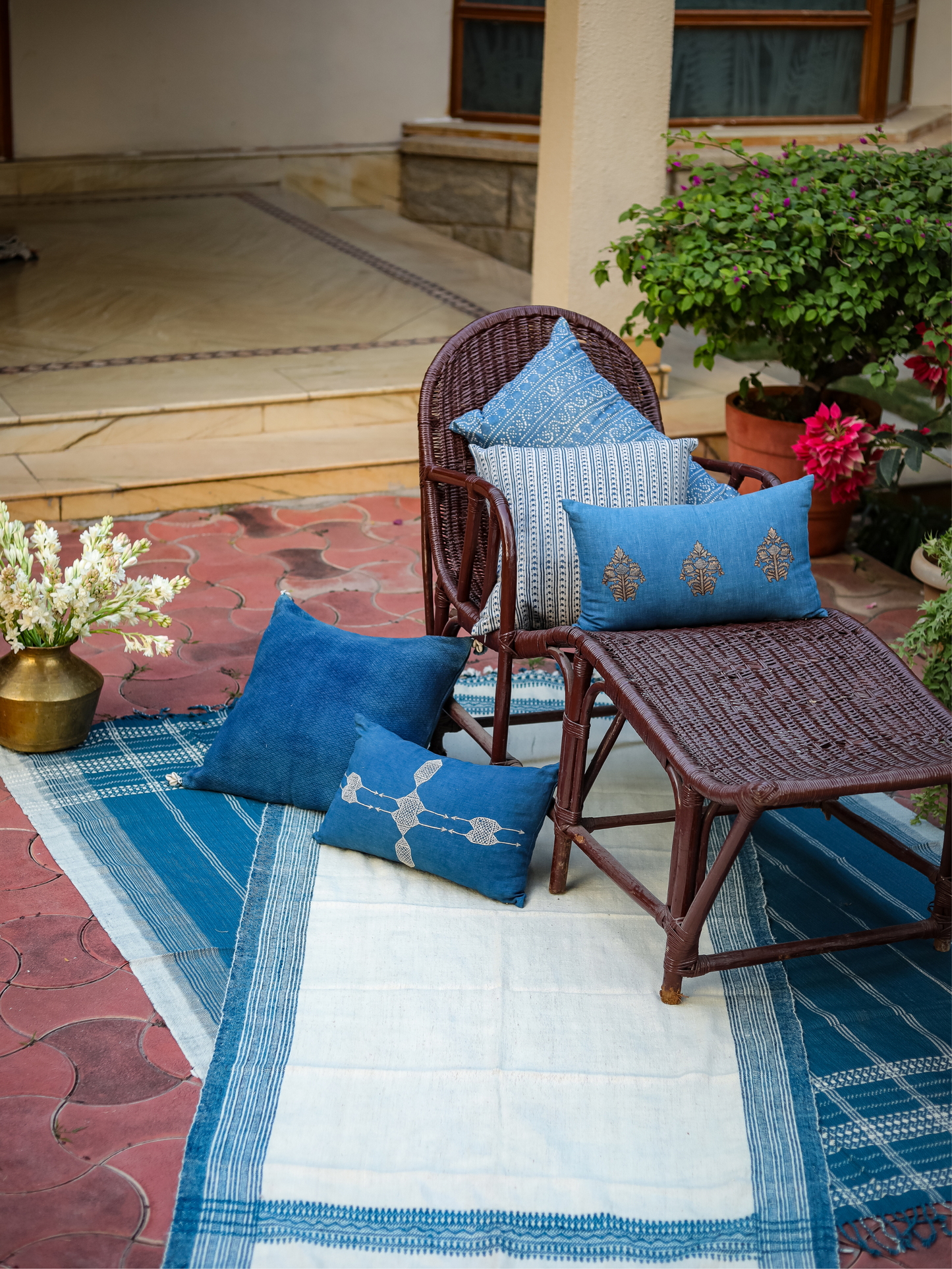 BK Indigo Handwoven Bedspread