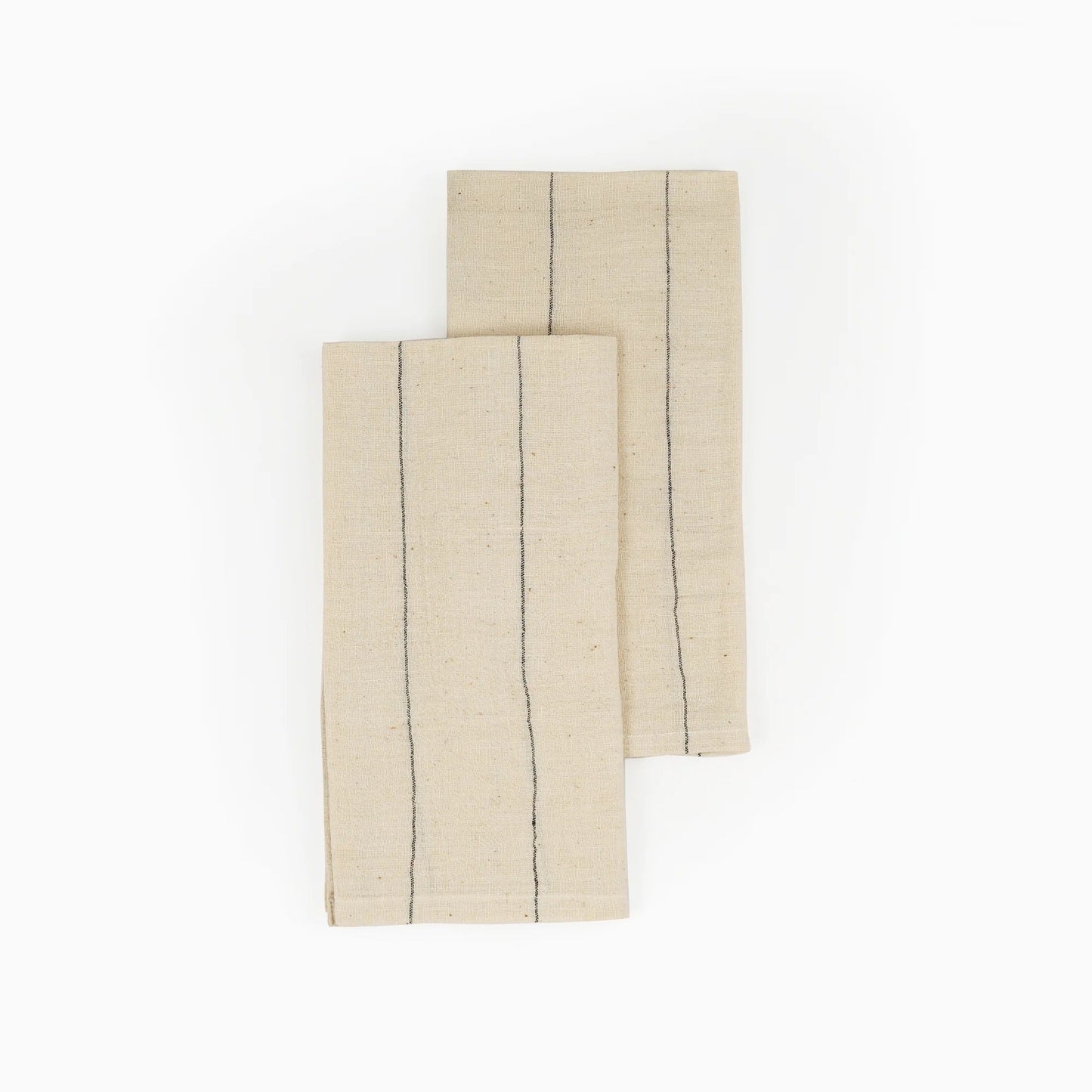Handwoven Organic Cotton Napkins, Set of 2 | 20" × 20" | Fair Trade | Believe