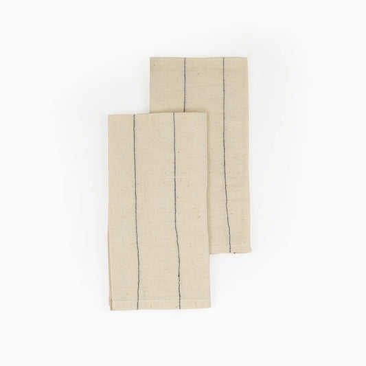 Handwoven Organic Cotton Napkins, Set of 2 | 20" × 20" | Fair Trade | Believe
