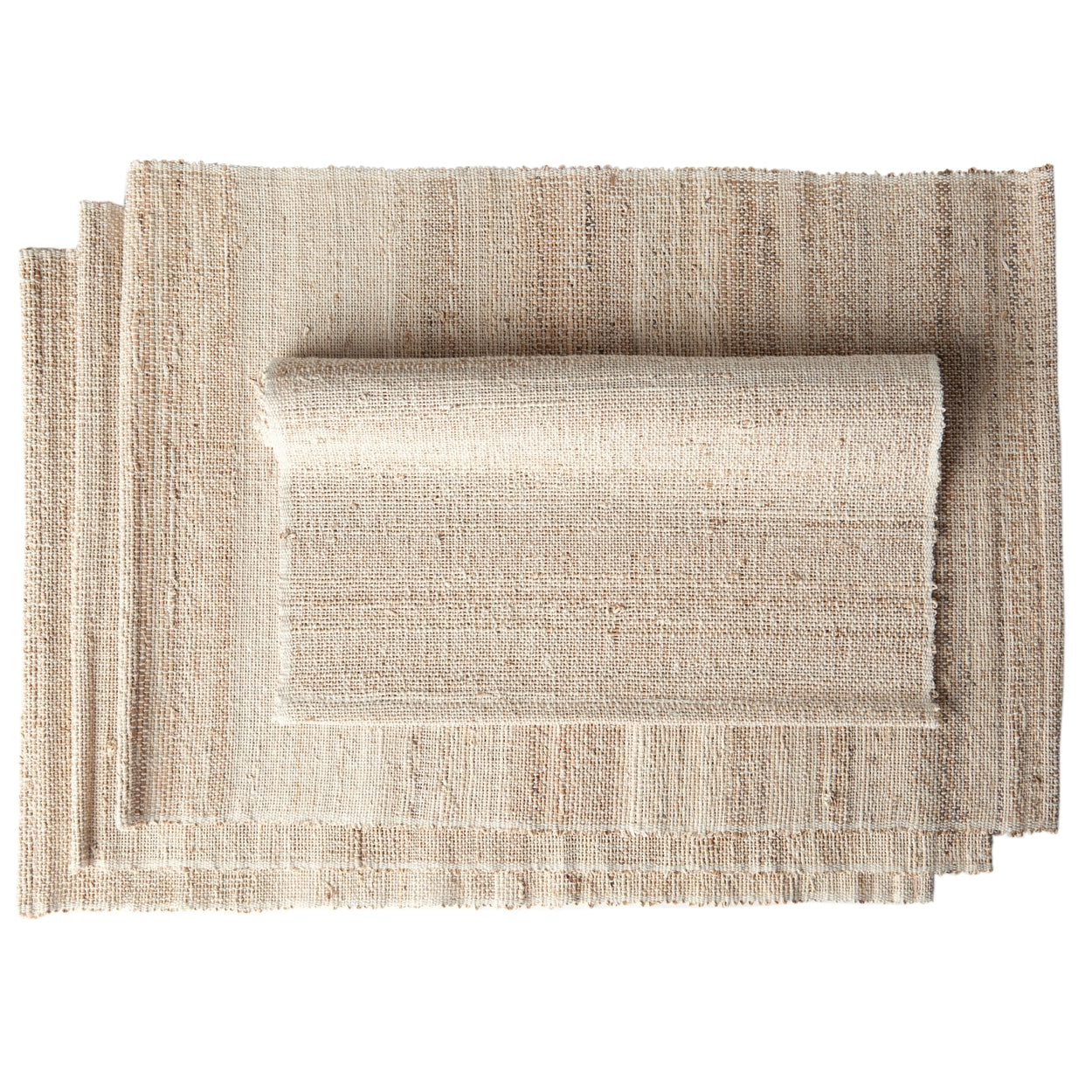 Handwoven Banana Fiber Placemats | 13″ × 19″ | Set of 4 | Fair Trade | Table Classics