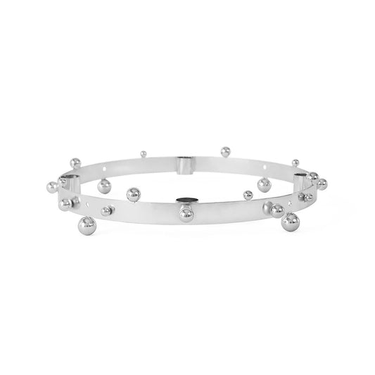Pearl Advent Candleholder - Silver
