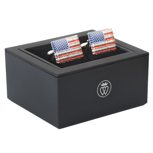 Stars & Stripes Crystal Cufflinks