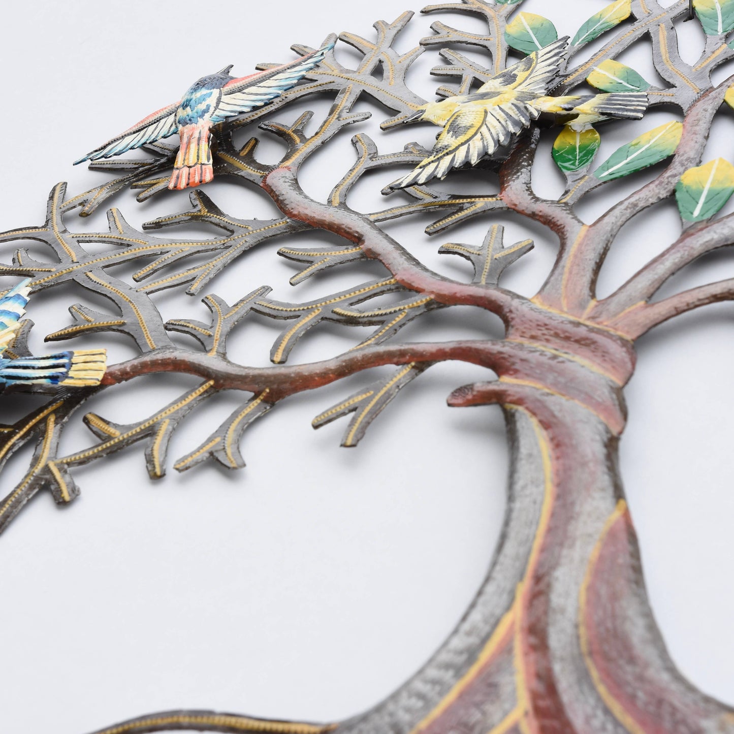 23" Haitian Metal Colorful handmade Tree of Life Wall Decor
