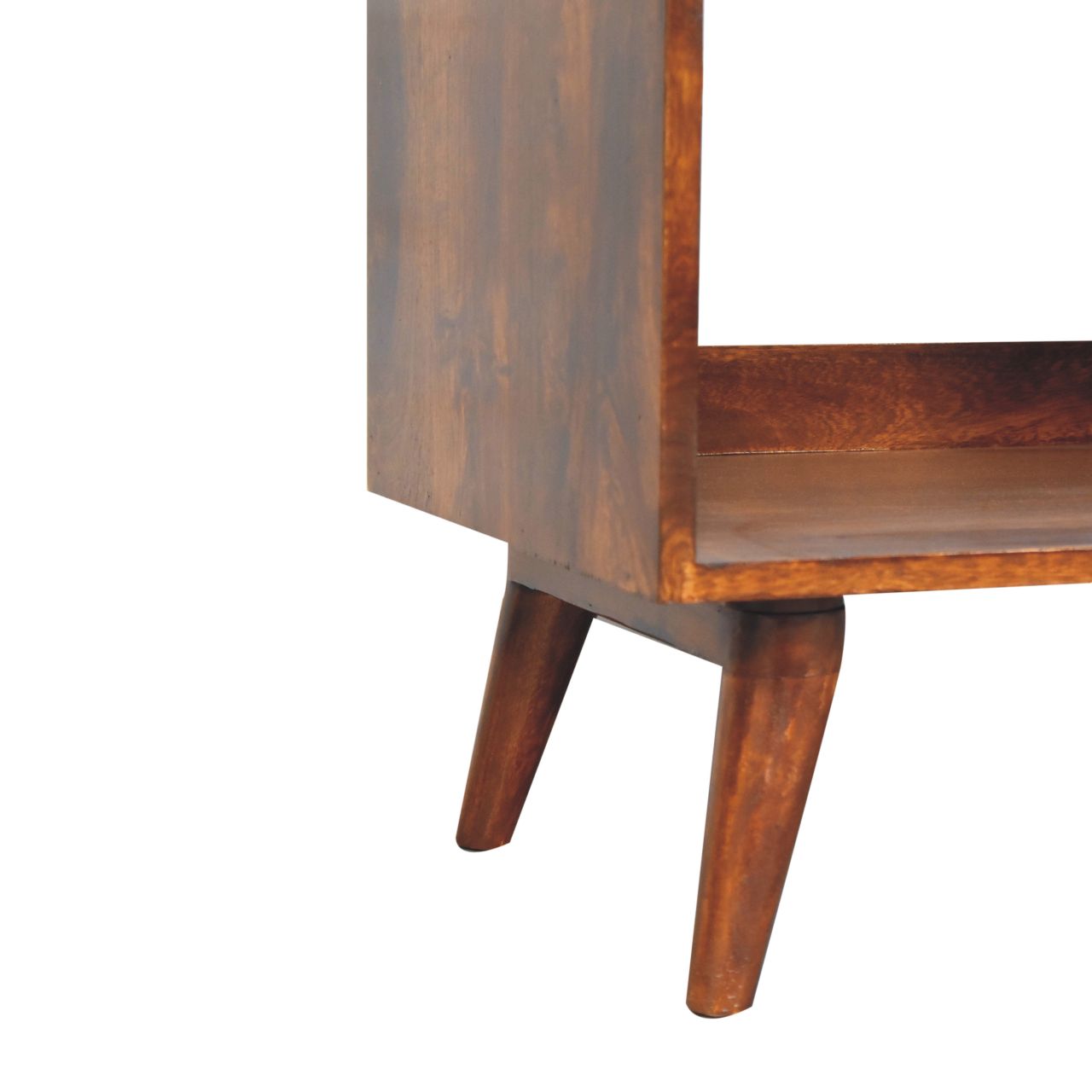 Solid Wood Open-top Chestnut Media Unit