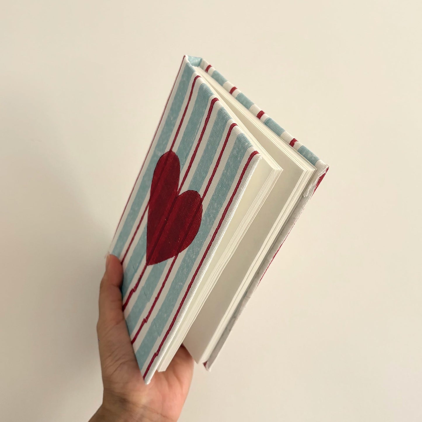 Handcrafted Sustainable A5 Diary Journal Notebook l Handmade Paper l Heart Pop