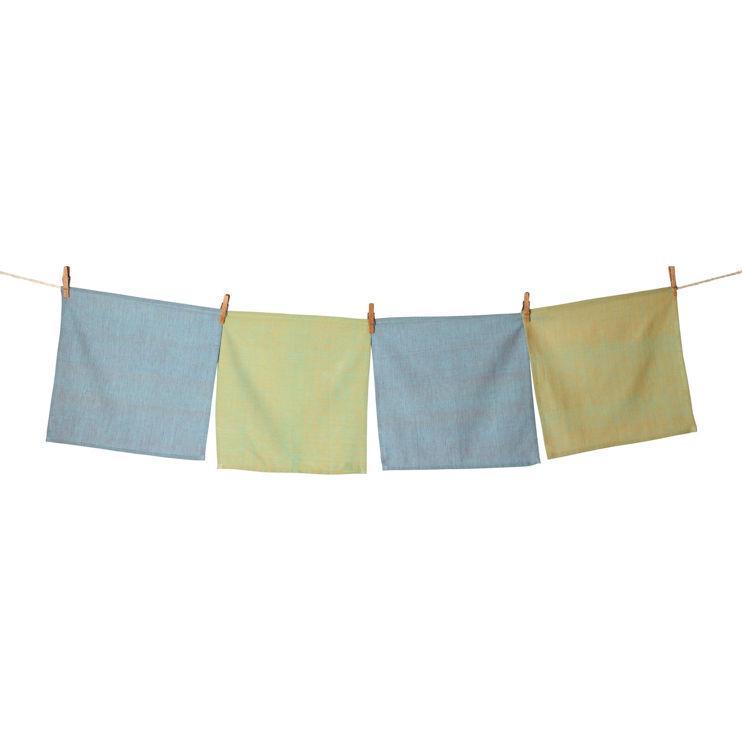 Handwoven Cotton Napkins, Set of 4 | 16" × 16" | Fair Trade | Interplay
