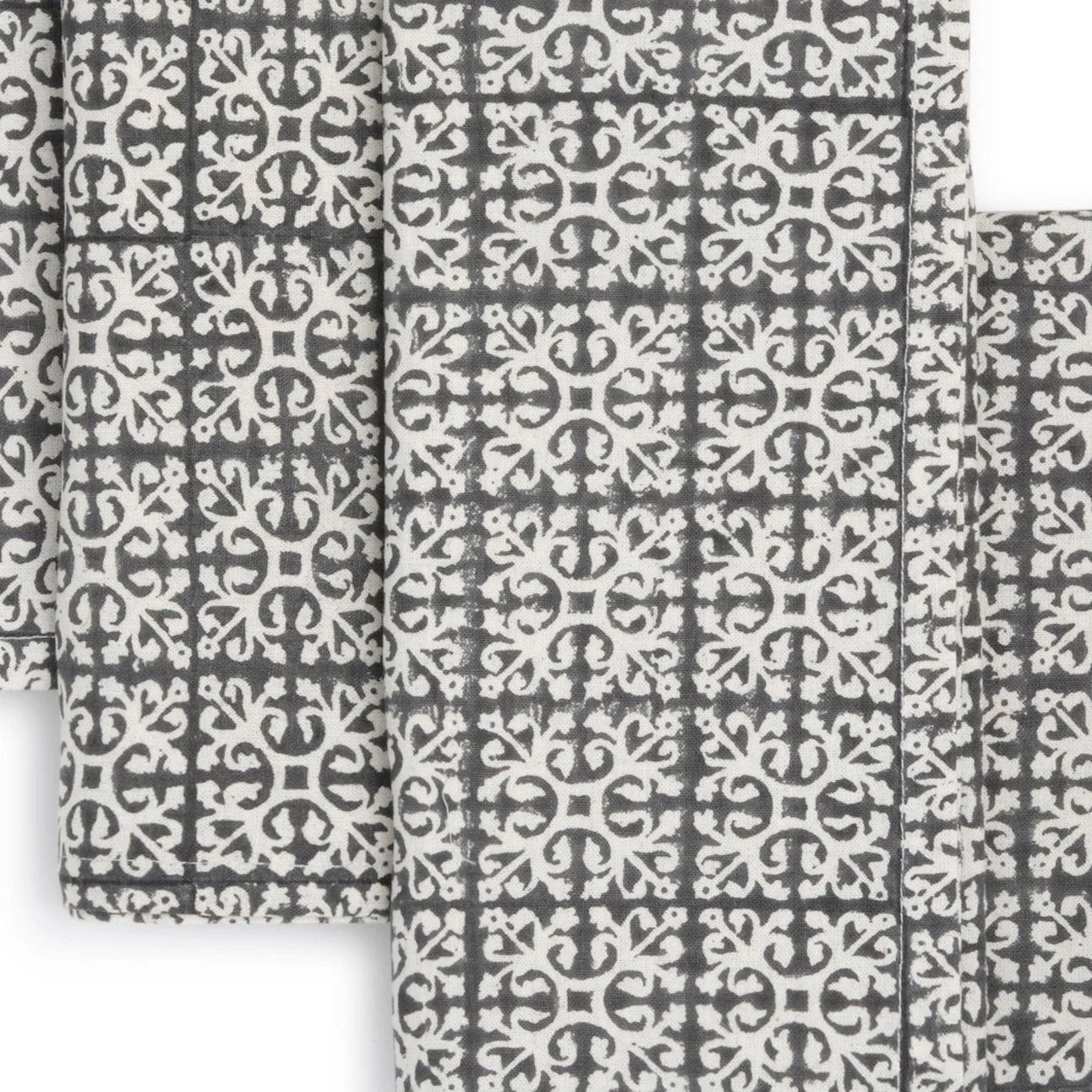 Hand Block Printed Cotton Napkins, Set of 4 | 18″×18″ | Fair trade | Axis