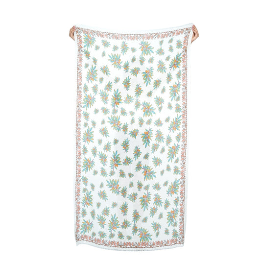 Leaf Cascade Scarf - Beige