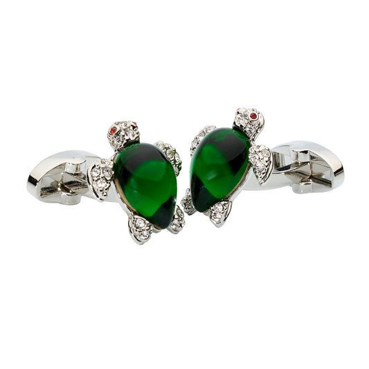 Crystal Turtle Cufflinks