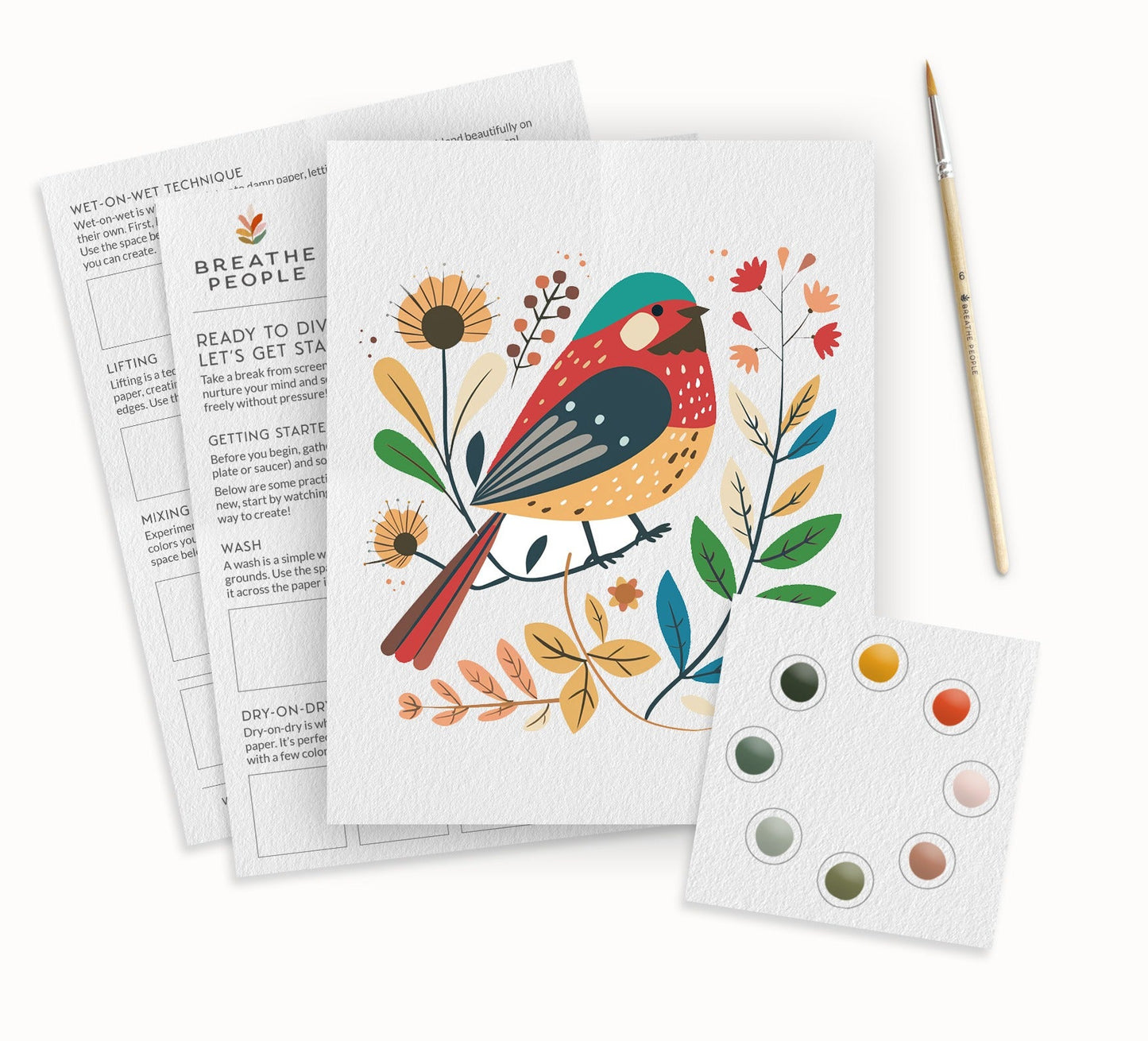 All-In-One Spring Bird Watercolor Kit