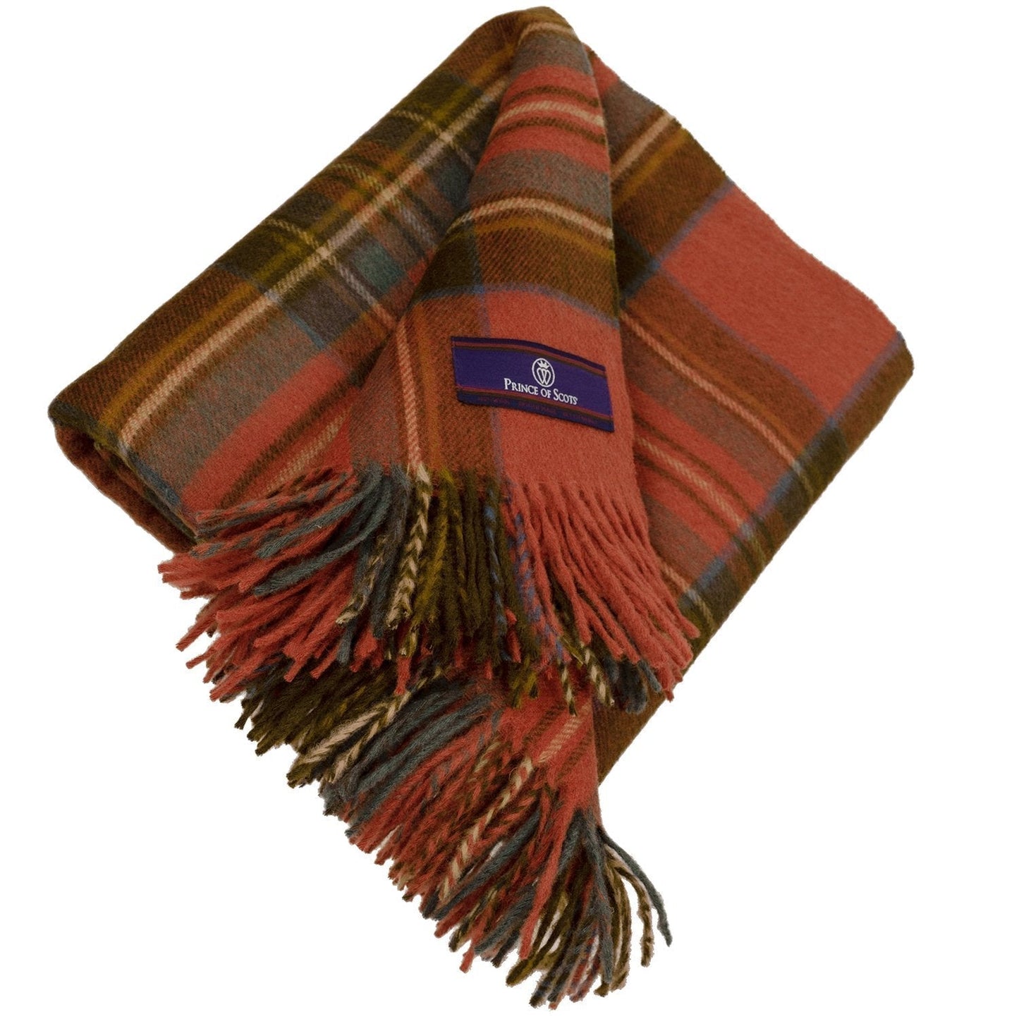 Prince of Scots Merino Wool Throw - Antique Royal Stewart