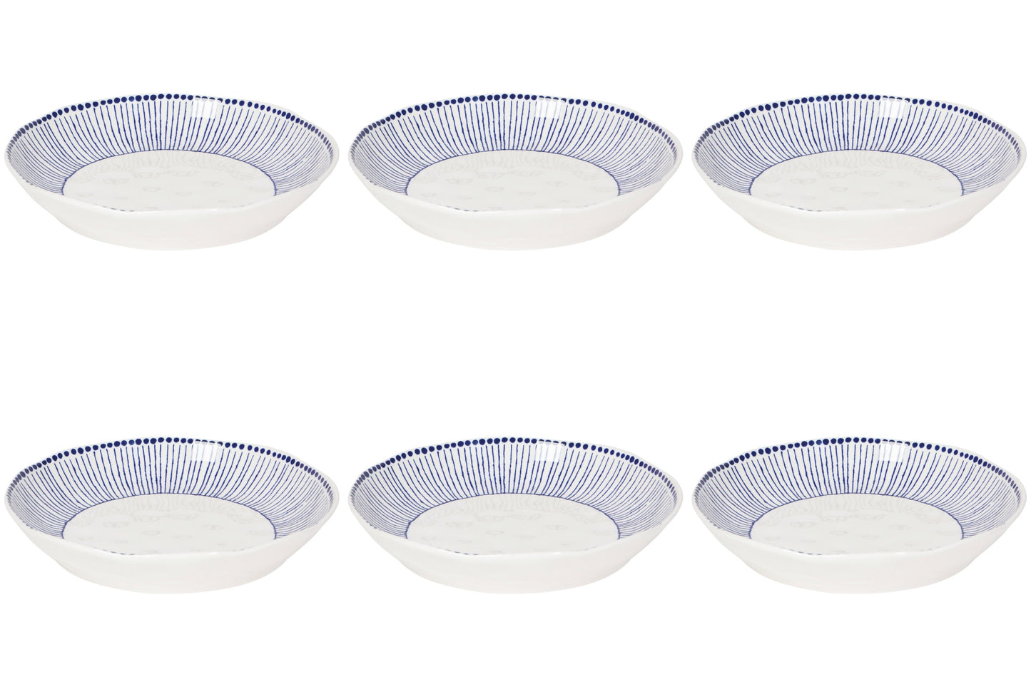 Set of 6 Sprout Stamped Plate 7.75 inch