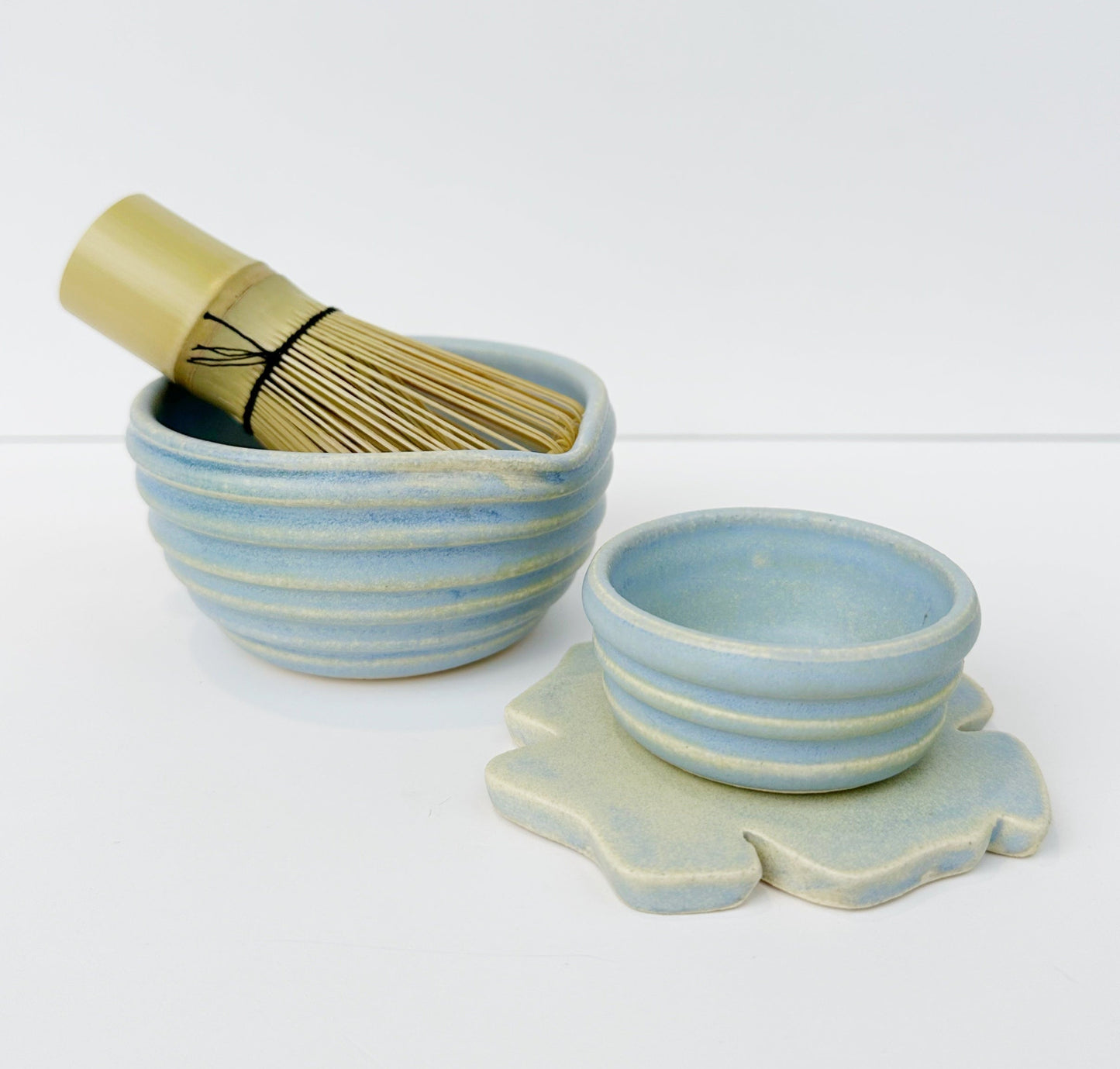 HUNNY MATCHA BOWL SET. Blue (Whisk & Mini Bowl included)