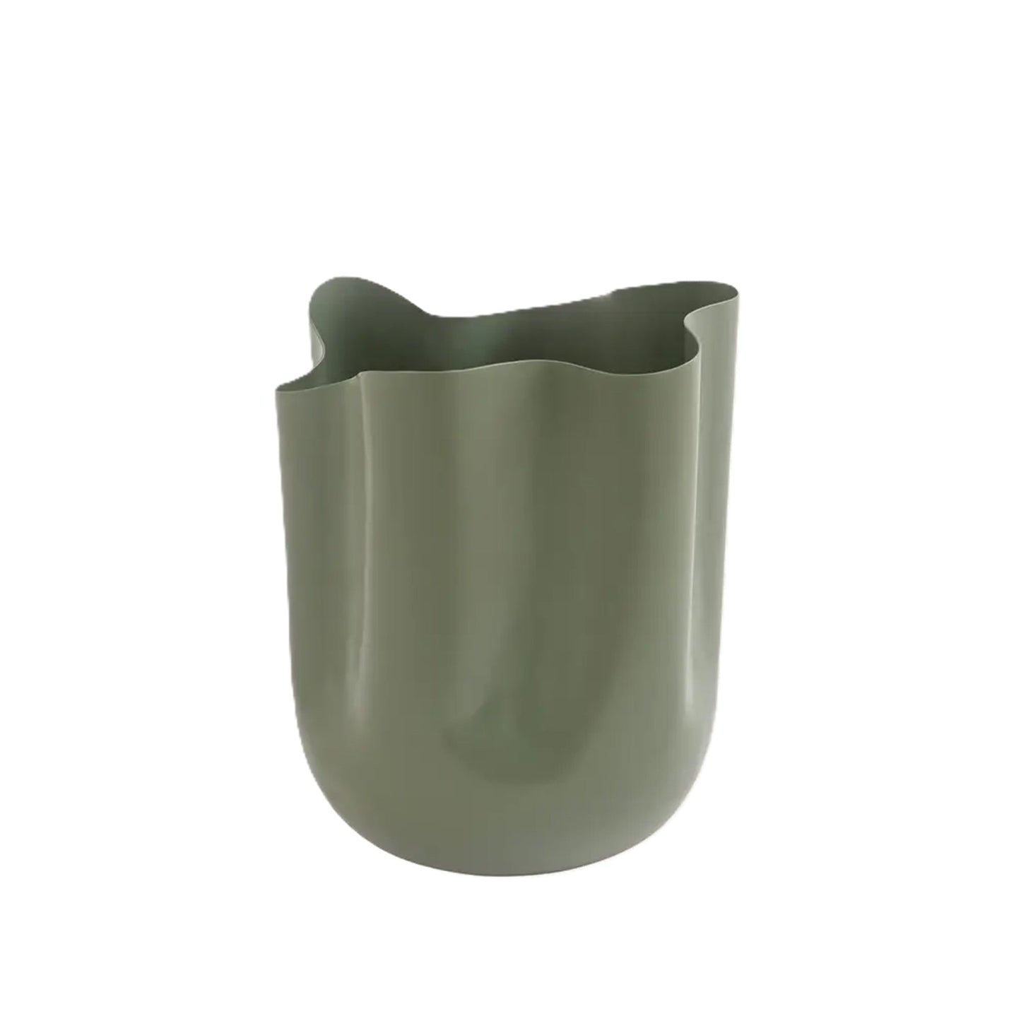 Modern Silver Aluminium Vase | Asymmetrical Sculptural Decor