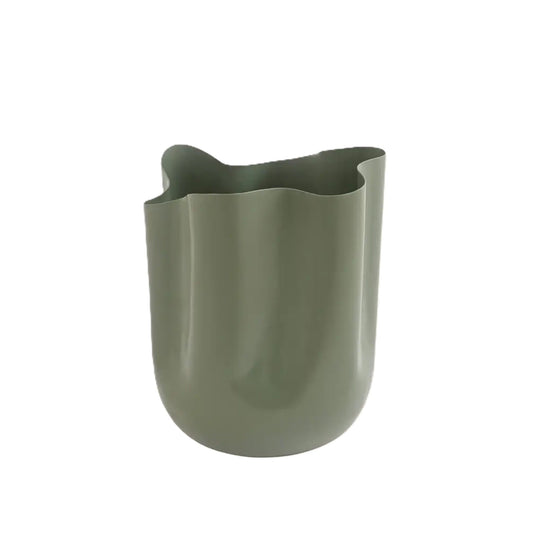 Modern Silver Aluminium Vase | Asymmetrical Sculptural Decor