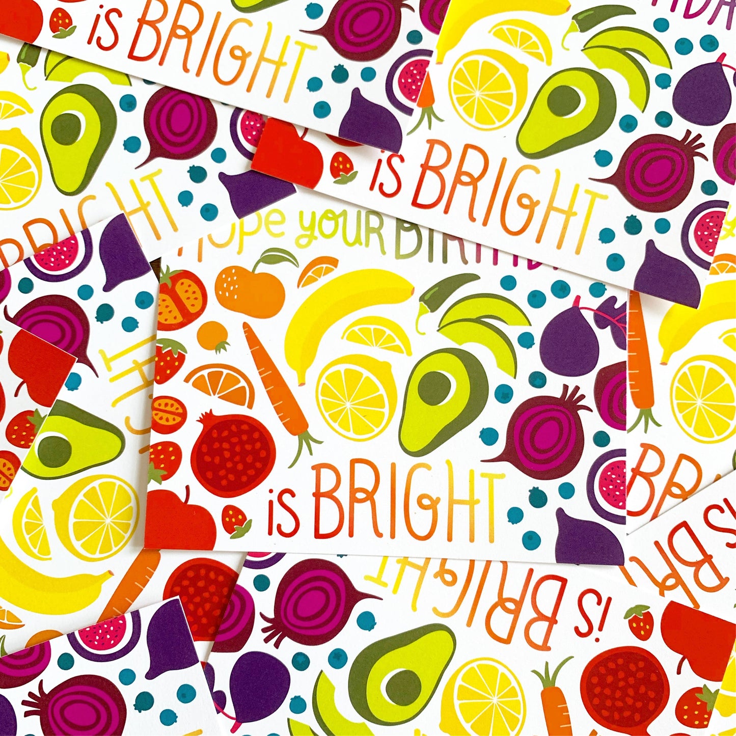 Food Rainbow Birthday Card